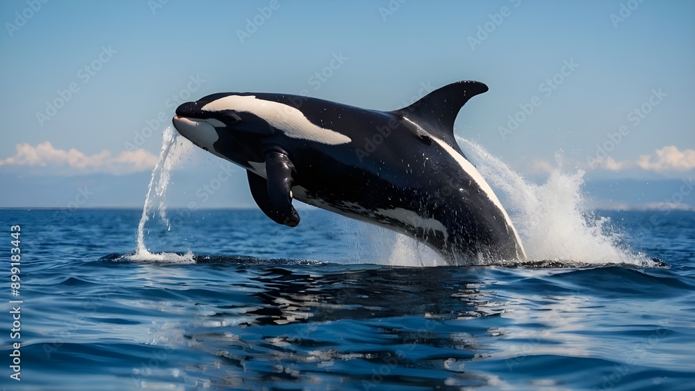 Fototapeta premium dolphin jumping out of water