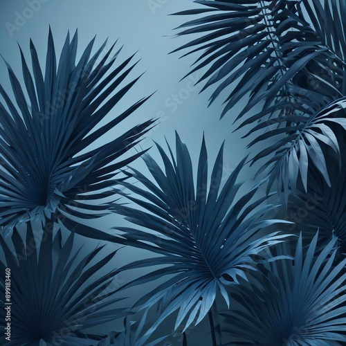 tropical leaves colorful flower on dark tropical pattern Ai generated  photo