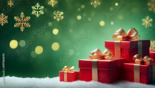 christmas background with gift boxes