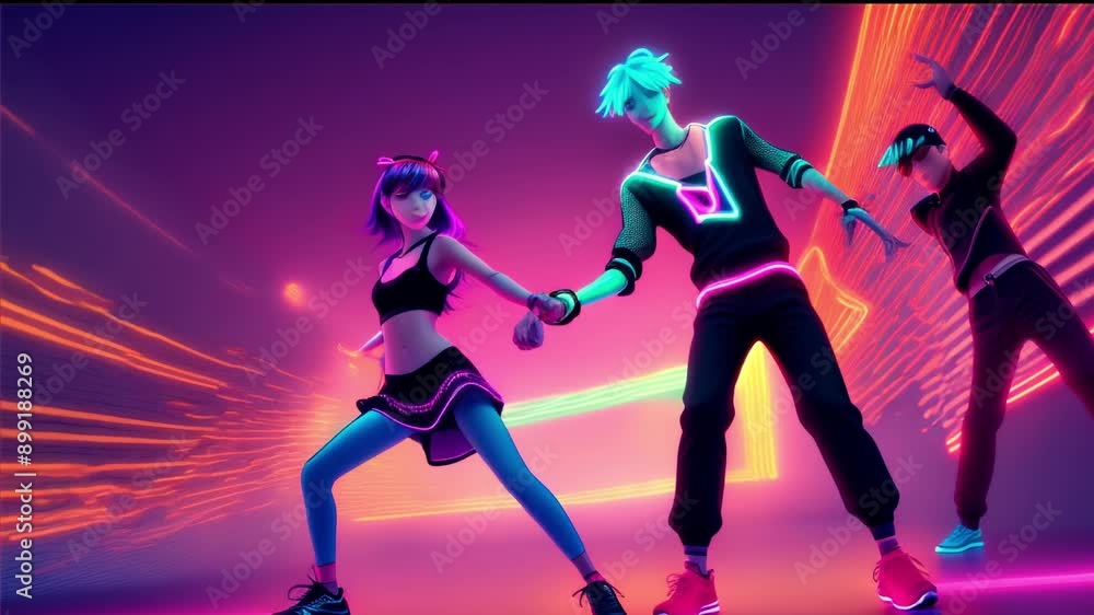 cartoon people dancing in the nightclub ,generative ai cartoon people dancing in the nightclub ,generative ai