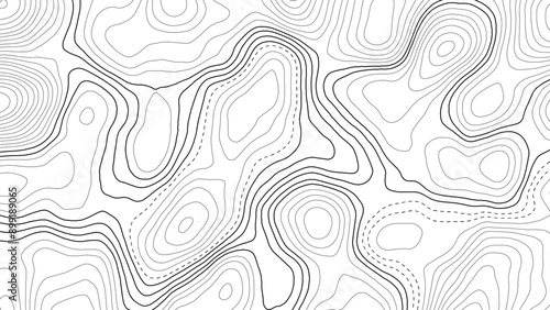 Topography map background. Vector banner. Topography map background. Vector geographic contour map. Background of the topographic map. Topographic map lines, contour background.	

