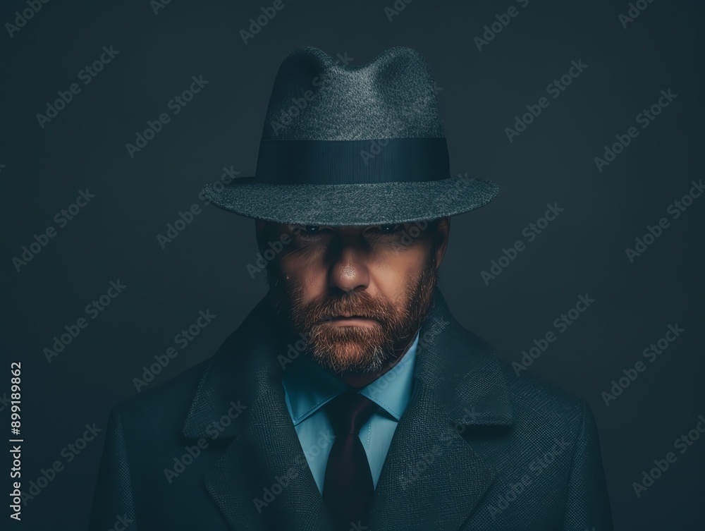 Detective investigating a series of mysterious disappearances, investigation, criminal inquiry Detective investigating a series of mysterious disappearances, investigation, criminal inquiry