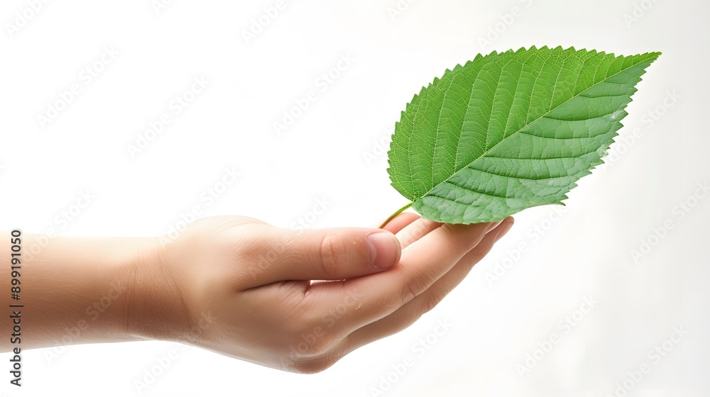 Hand Holding a Leaf: A hand holding a green leaf, emphasizing nature and eco-friendliness.
Hand Holding a Leaf: A hand holding a green leaf, emphasizing nature and eco-friendliness.