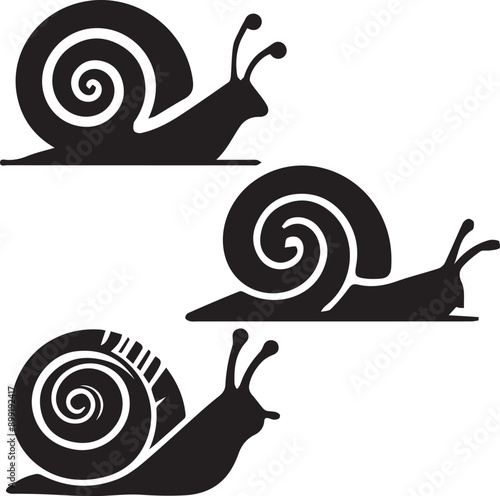 snail silhouette, snail icon, snail vector, 