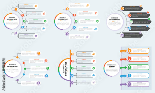 Set of Infographics Elements , Business infographic timeline