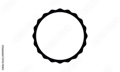 stickers in the form of a starburst multi-pointed star. Scallop edge frames, isolated with white background.