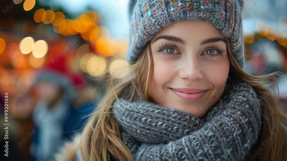 An image with people on a christmas market.generative ai An image with people on a christmas market.generative ai