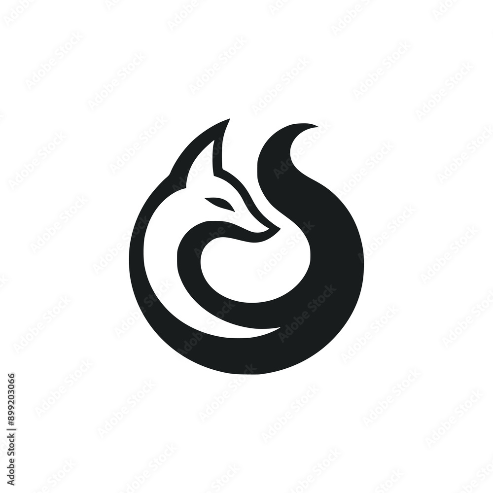 simple fox tail logo vector illustration template design simple fox tail logo vector illustration template design