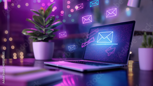 Email Encryption: Artistic Representation of Secure Digital Information Transmission, Symbolizing Sensitive Enveloped Layers