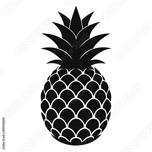 pineapple black silhouette