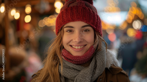 An image with people on a christmas market.generative ai © Suralai