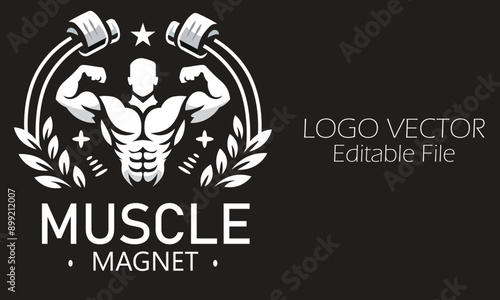 Obraz na plátně Bodybuilder Fitness Model Illustration