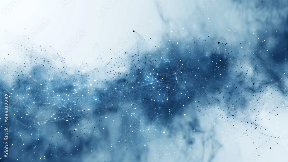 Obraz premium abstract blue and white tech background, scientific,generative ai