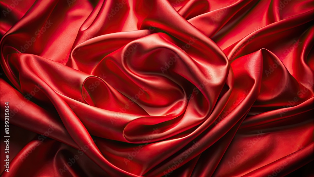 Obraz premium Red silk satin background perfect for luxury and elegance concept, red, silk, satin, background, luxury, elegance, smooth, texture