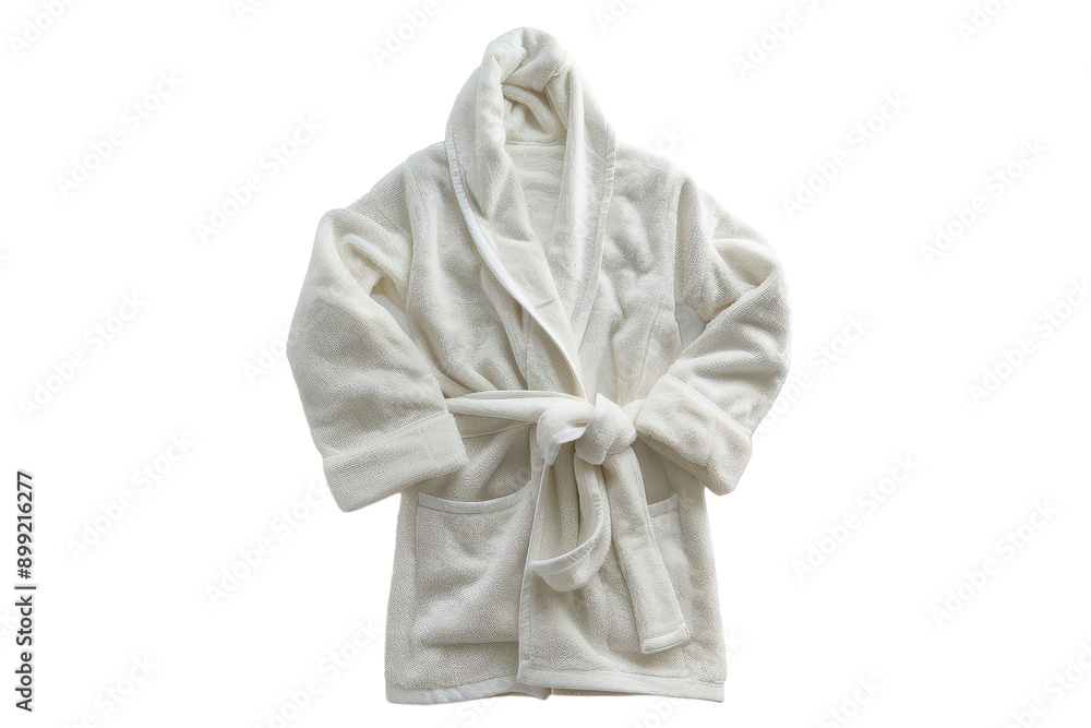 A Plush White Robe Awaits a Moment of Relaxation A Plush White Robe Awaits a Moment of Relaxation