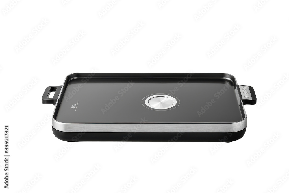 Sleek Black Electric Griddle With Silver Trim for Easy Kitchen Cooking Sleek Black Electric Griddle With Silver Trim for Easy Kitchen Cooking