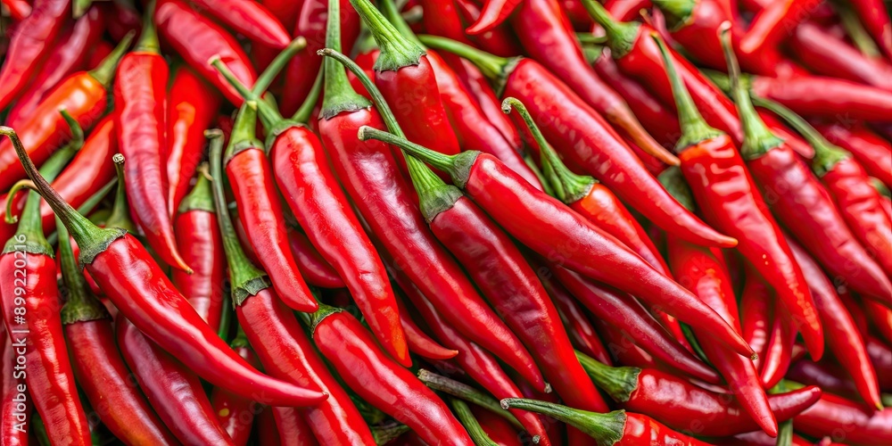 Close-up of spicy red chilies, spicy, red, chilies, vibrant, fresh, ingredient, cooking, kitchen, food, healthy, organic Close-up of spicy red chilies, spicy, red, chilies, vibrant, fresh, ingredient, cooking, kitchen, food, healthy, organic