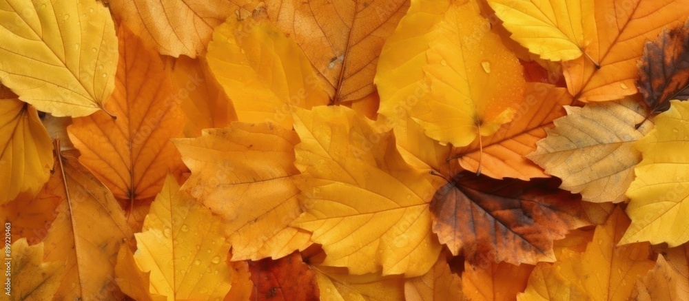 Autumnal Foliage with Golden Hues Autumnal Foliage with Golden Hues