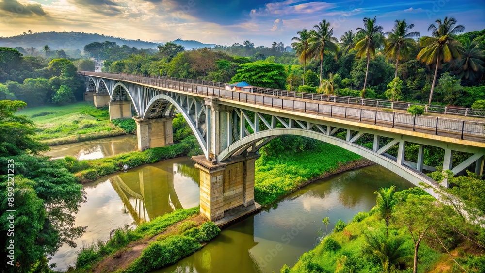 Majestic and sturdy Kretek 2 bridge in Bantul, Yogyakarta , architecture, infrastructure, engineering, bridge Majestic and sturdy Kretek 2 bridge in Bantul, Yogyakarta , architecture, infrastructure, engineering, bridge