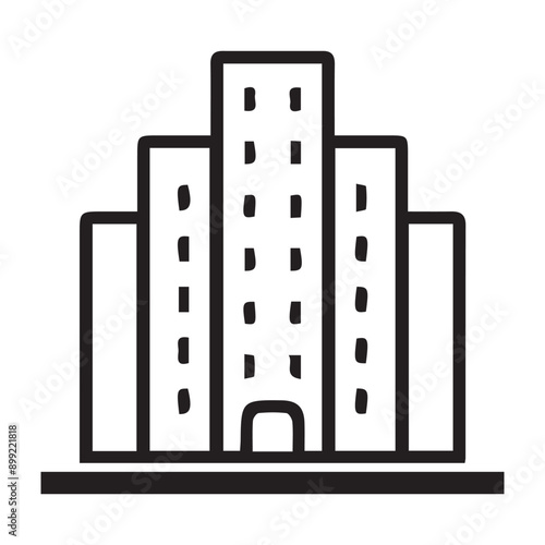 Office building icon vector symbol architecture logo illustration
