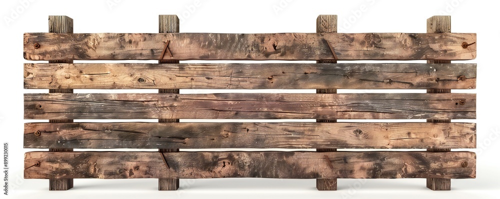 Fototapeta premium Wooden structure framework isolated on white background Generative Ai