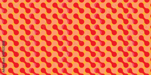Vector red and pink light abstract ornament wave paper gradient meatball wallpaper. modern creative geometric backdrop design pattern background for website banner template design.