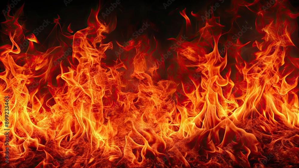 Fiery red flames burning intensely , fire, burning, red, heat, flames, hot, inferno, blaze, combustion, fiery Fiery red flames burning intensely , fire, burning, red, heat, flames, hot, inferno, blaze, combustion, fiery