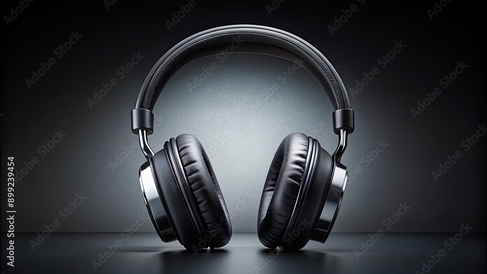 Sleek black headphone for music lovers, music, sound, technology, device, accessory, audio, isolated, modern, electronic Sleek black headphone for music lovers, music, sound, technology, device, accessory, audio, isolated, modern, electronic