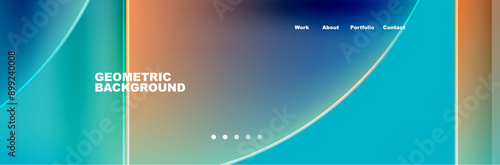 Circle triangle geometric web site page template. Vector Illustration For Wallpaper, Banner, Background, Card, Book Illustration, landing page