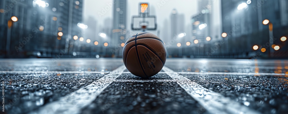 Empty asphalt basketball court, urban recreation, Asphalt basketball court, city play Empty asphalt basketball court, urban recreation, Asphalt basketball court, city play