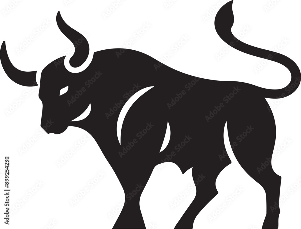 Bull silhouette, Bull vector illustration. Vector Bull, Bull Illustration, Angry Bull Vector Bull silhouette, Bull vector illustration. Vector Bull, Bull Illustration, Angry Bull Vector