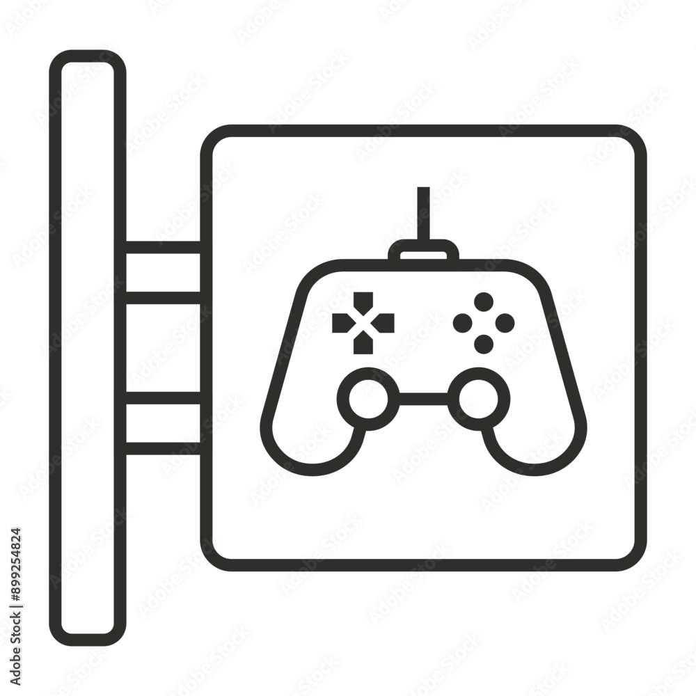 Gaming store outline icon, editable vector illustration and transparent graphic element. Isolated on white background Gaming store outline icon, editable vector illustration and transparent graphic element. Isolated on white background