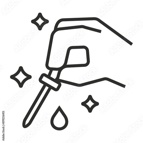 Lotion outline icon, editable vector illustration and transparent graphic element. Isolated on white background