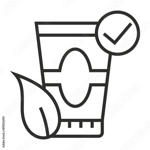 Cosmetic outline icon, editable vector illustration and transparent graphic element. Isolated on white background