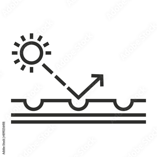 Sunscreen outline icon, editable vector illustration and transparent graphic element. Isolated on white background