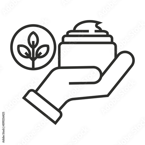 Cream outline icon, editable vector illustration and transparent graphic element. Isolated on white background
