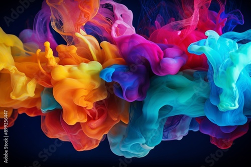 colorful Smoke background. Generated Ai