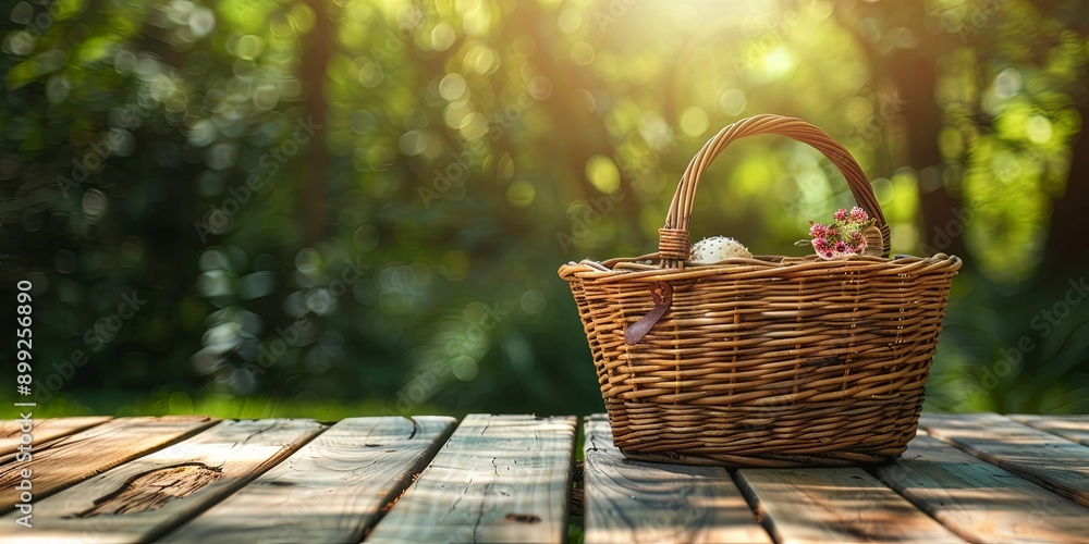 Picnic Basket Ready for a Day Out in Nature Picnic Basket Ready for a Day Out in Nature