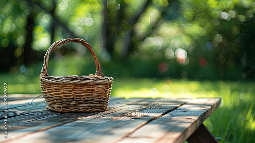 Picnic Basket Ready for a Day Out in Nature Picnic Basket Ready for a Day Out in Nature