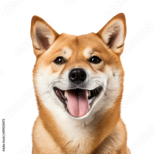 happy cute dog isolated on white