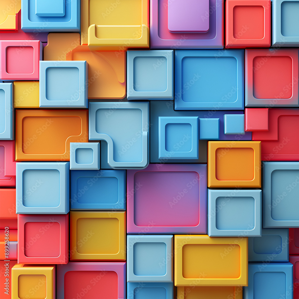 3d box grid retro style colorful background design 3d box grid retro style colorful background design