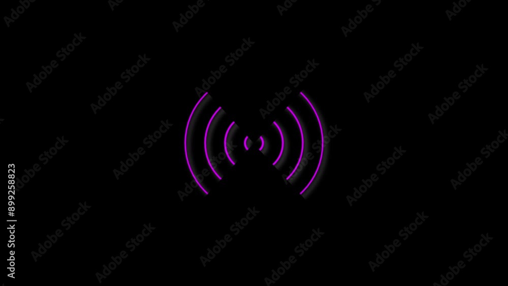 radio wave icon animation on background. radio wave icon animation on background.
