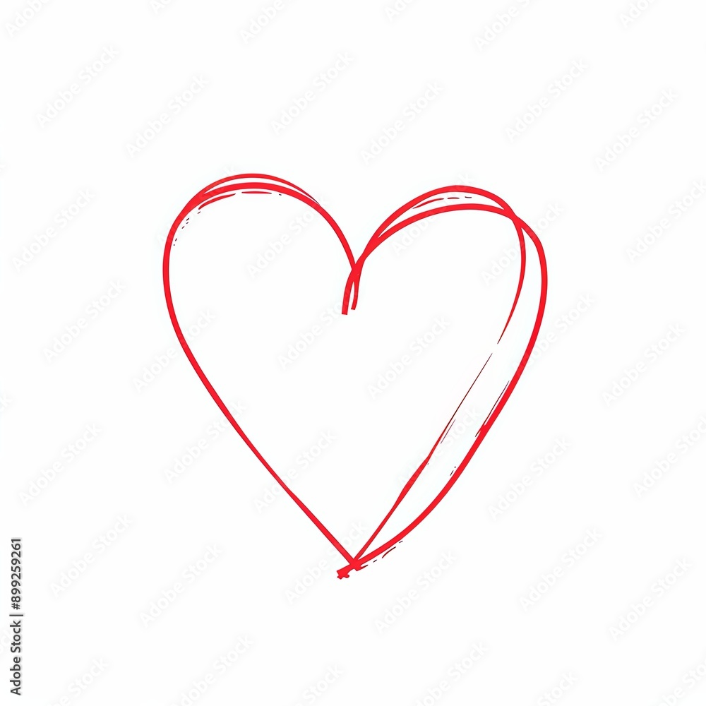 Minimalist Line Art Heart for Valentine's Day Minimalist Line Art Heart for Valentine's Day