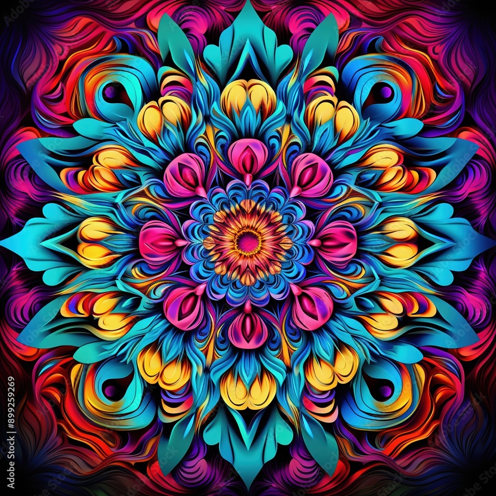 Abstract fractal background with ornament. Abstract fractal background with ornament.