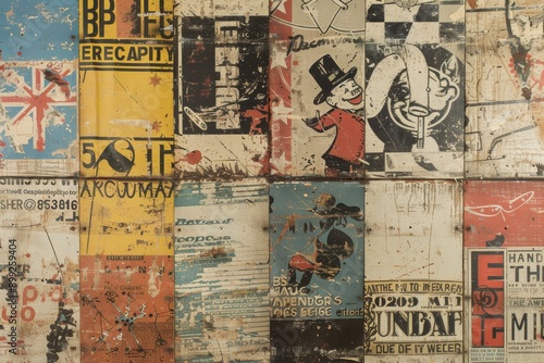 Vintage Pop Art and Advertising Collage