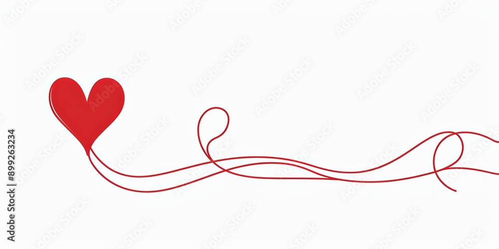 Minimalist Line Art Heart for Valentine's Day Minimalist Line Art Heart for Valentine's Day