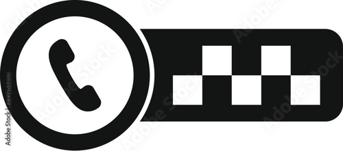 Simple icon representing the action of calling a taxi cab service