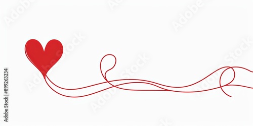 Minimalist Line Art Heart for Valentine's Day