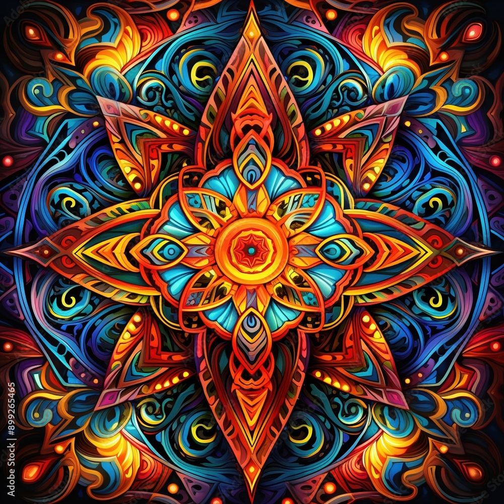 Abstract fractal background with ornament. Abstract fractal background with ornament.