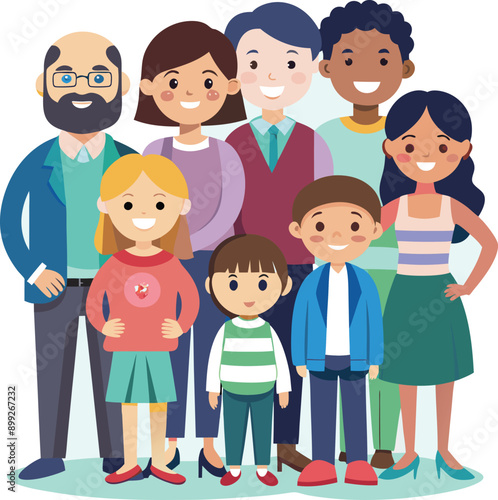 Colorful Family vector design for various uses